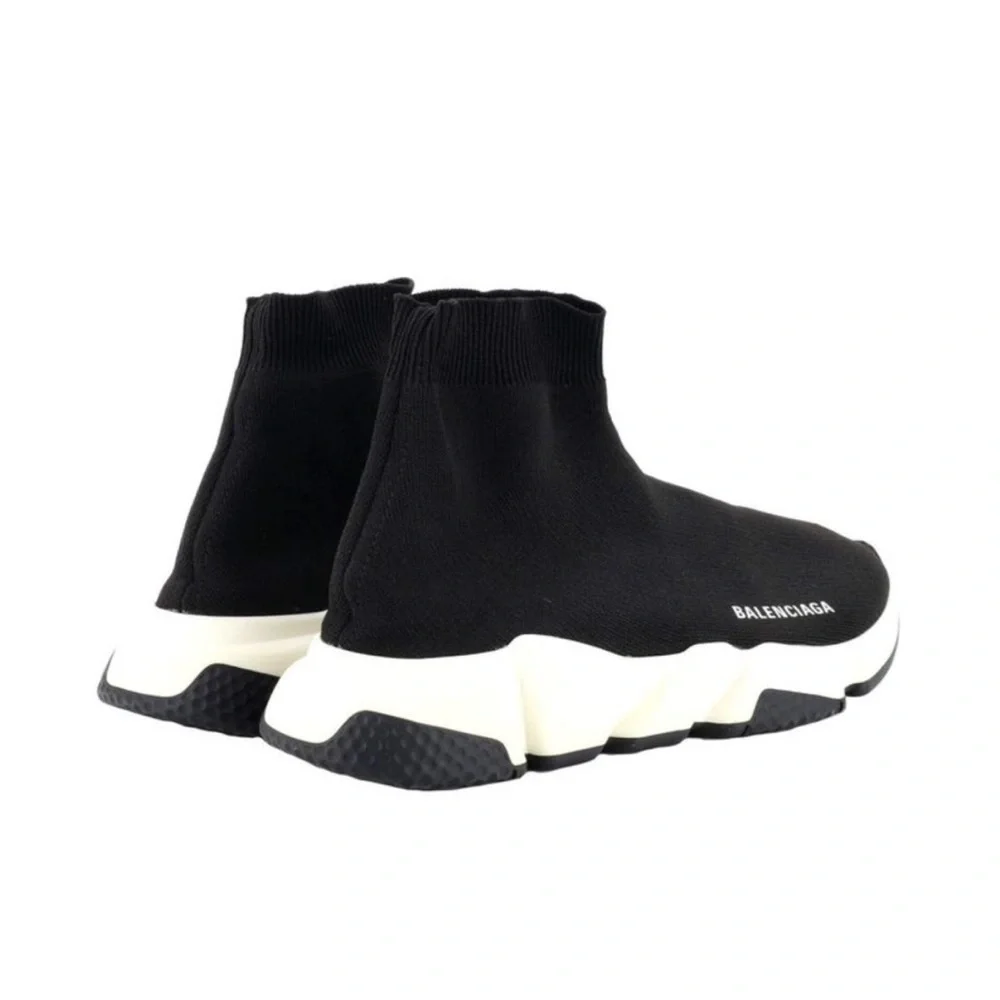 Balenciaga 2.0 Black and White Speed Sock Sneakers Size 39 l US 9 - Picture 4 of 15